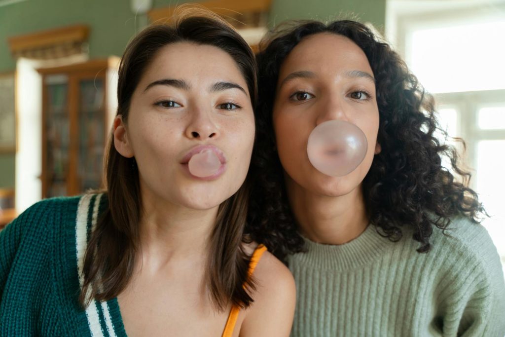 Photograph of Girls Blowing Bubbles